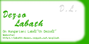 dezso labath business card